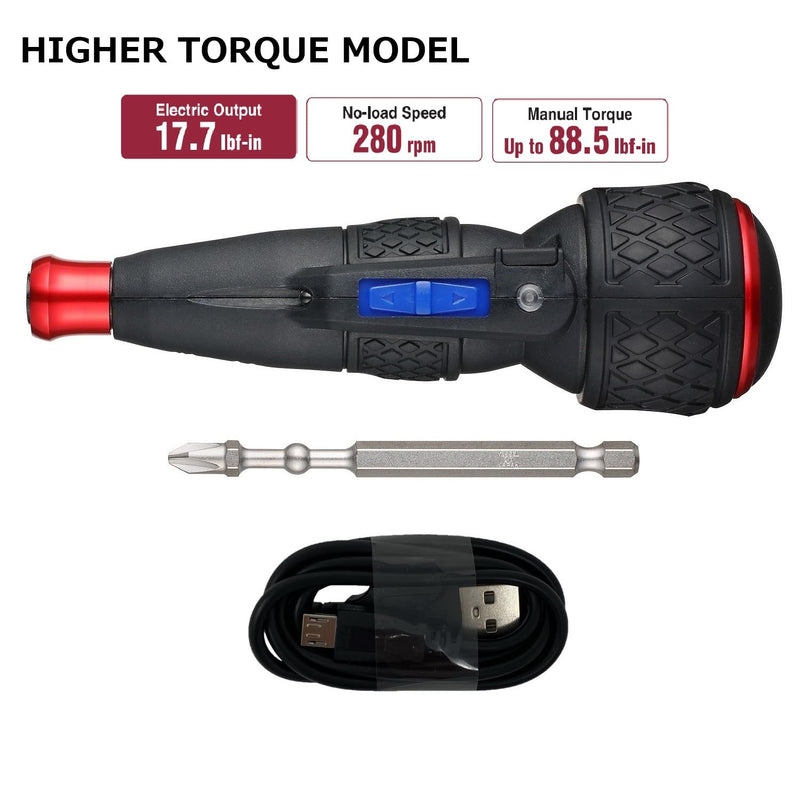 (USA Official) VESSEL e-ASSIST Screwdriver | Higher-Torque Model made in Japan No.220USB1U