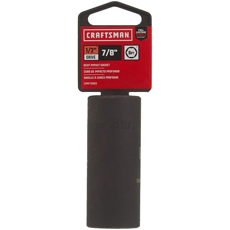 CRAFTSMAN Deep Impact Socket, SAE, 1/2-Inch Drive, 7/8-Inch (CMMT16063) 7/8"