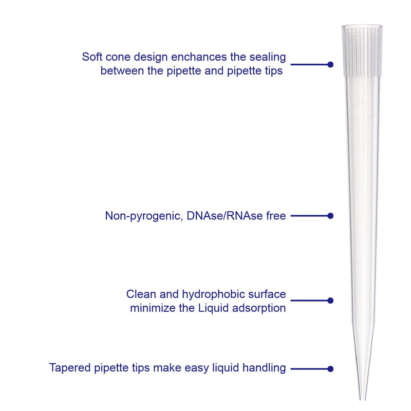 10mL Pipette Tips, 10 mL Universal Micro Pipette Tip, Polypropylene (PP), Clear, 100pcs/bag, Non-pyrogenic, DNAse/RNAse Free, Autoclable 10ml Transparent 100