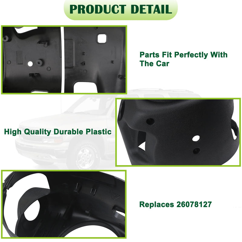  [AUSTRALIA] - Upper & Lower Steering Column Trim Cover Kit Compatible with 2001-2002 Chevy Tahoe Suburban Silverado GMC Yukon Sierra Replaces 26078127 Fit for 2001-2002
