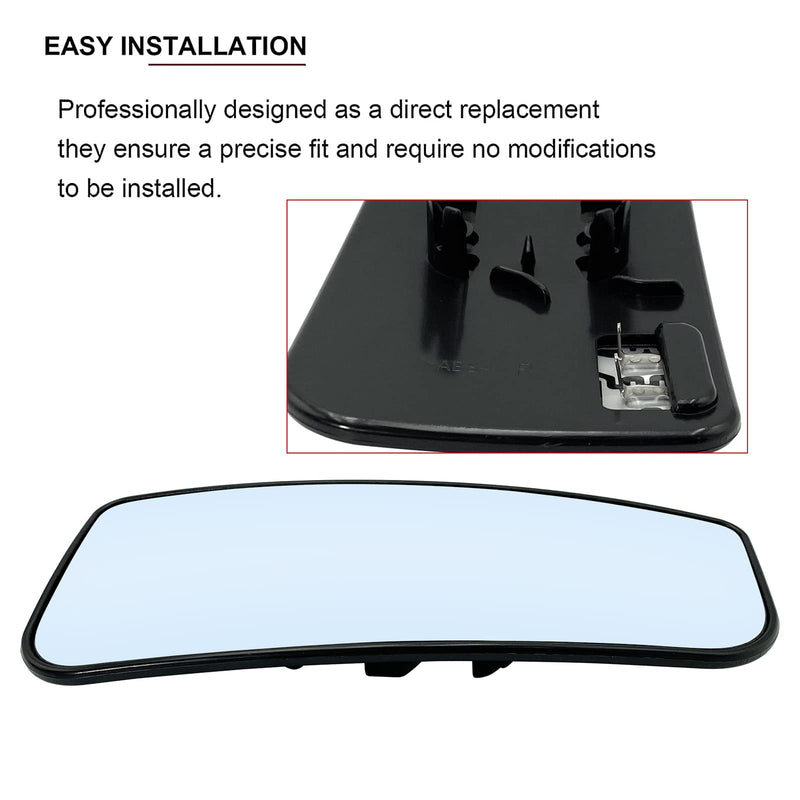 Passenger Right Side Heated Lower Mirror Glass Replacement for 2015-2022 Ford F150 F250 F350 F450 F550 Super Duty Truck Mirror - Side View Heated Convex Mirror with Rear Holder FL3Z17K707K Passenger Side (Right)