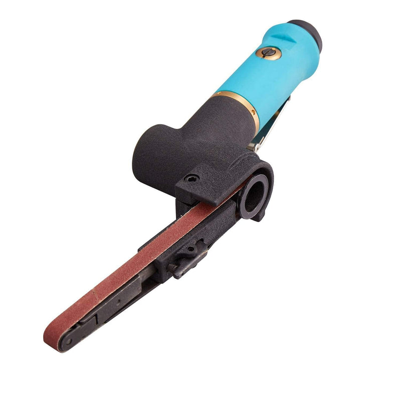 Pneumatic Tool Air Belt Sander,1/4" Air Inlet,Air Belt Sander (3/8" x 13") with 12pc Belts (#40，#60，80#，120#),3/8" Air Belt Grinder For Aluminium, Iron, Steel And Etc. Metal Polishing 3/8" x 13"