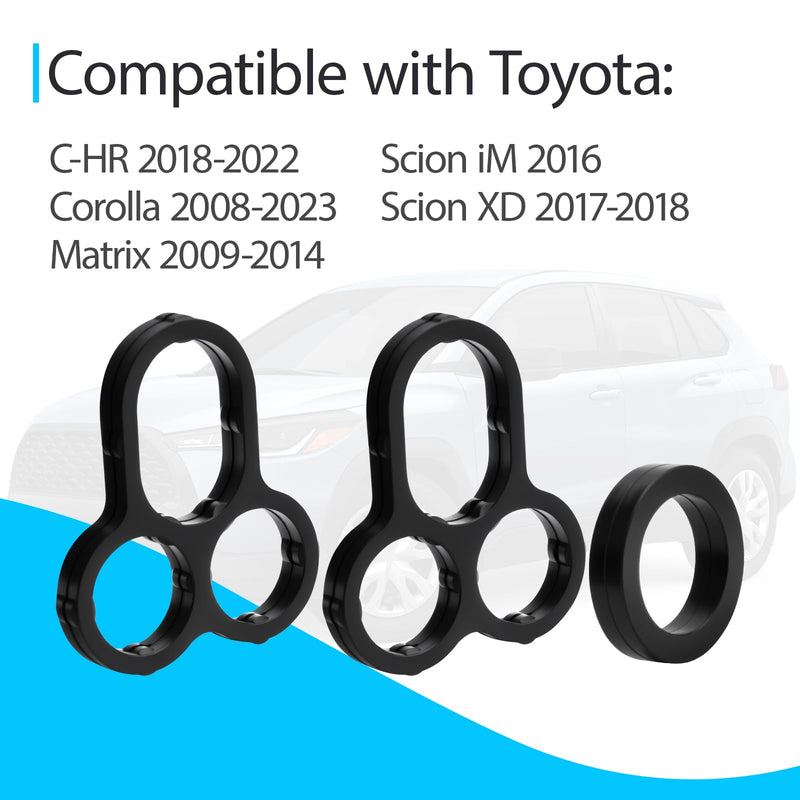 Camshaft Bearing Cap Oil Hole Gasket and O Ring Kit Compatible with Toyota C-HR Corolla Matrix Scion iM xD Replaces 11159-37010 90430-A0001 90430-10024