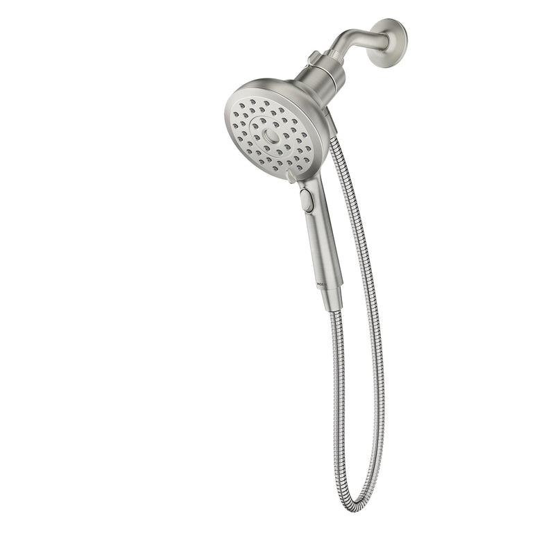 Moen Verso Handshower, Detachable Round Shower Head with Magnetix Docking System, 60" Hose, Spot Resist Brushed Nickel, 220H2SRN Spot Resist Nickel