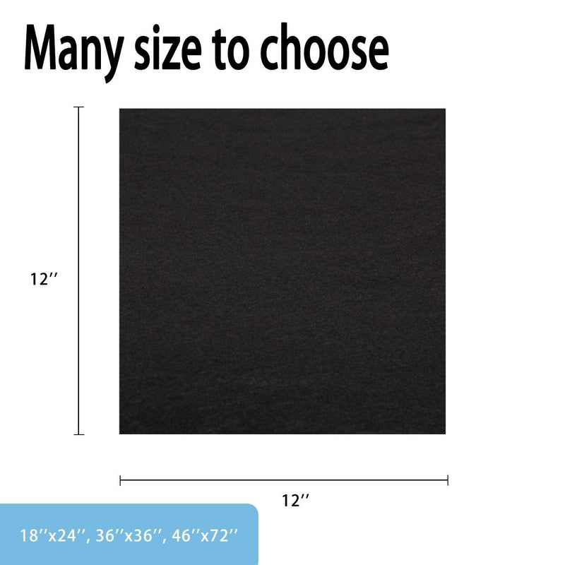 High Temp 12"X12"X1/4'' 6MM thickness Felt Carbon Fiber Welding Blankets Black (12 x 12 inches) 12"X12"X1/4‘’
