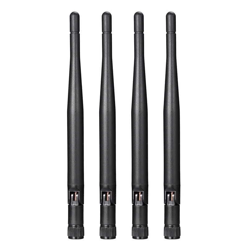 Bingfu Dual Band WiFi Antenna 2.4GHz 5GHz 5.8GHz 3dBi RP-SMA Male Antenna Replacement (4-Pack) for WiFi Router Wireless Network Card USB Adapter Security IP Camera Video Surveillance Monitor 4-Pack [RP-SMA] Male Antenna