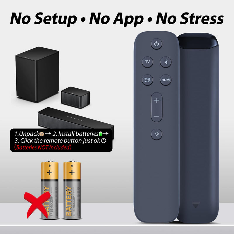 New Sound Bar Remote Control Replaced Compatible with JBL 5.1 2.1 Deep Bass (MK2) Surround Soundbar System JBL2GBAR51IMBLKAM Bar 5.1