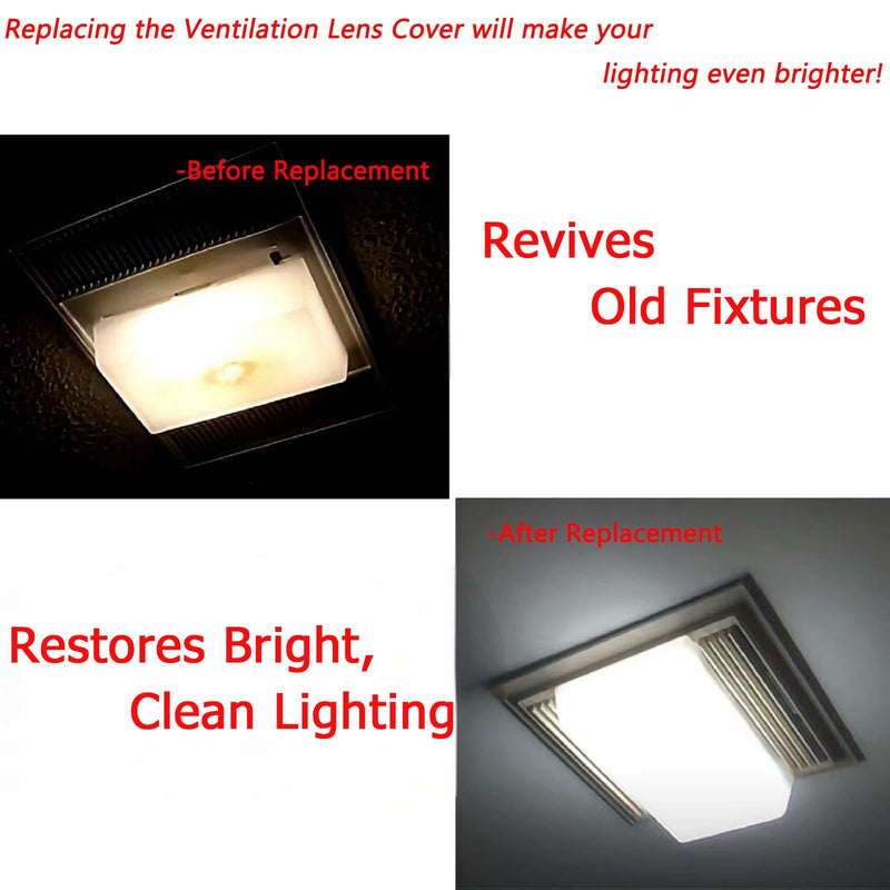 65776000 S65776000 Ventilation Lens Replacement Part For Bathroom Exhaust Fan Light Lens Fits For 663,663LN,F350C3,VF305CN,White(2 packs) 2
