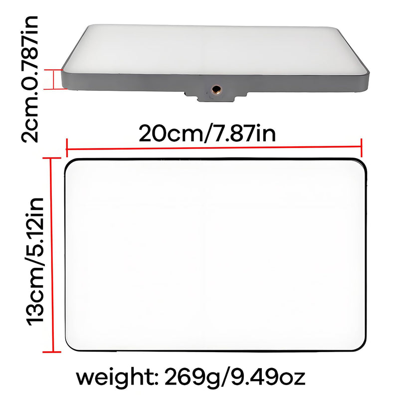 LED Video Light Panel, Dimmable DSLR Camera Light for Pictures Photo Video Recording with 4000mAh Rechargeable Battery, Cold Shoe, 240pcs Lamp Beads, CRI>95 2700K-6500K for Photography Live Streaming