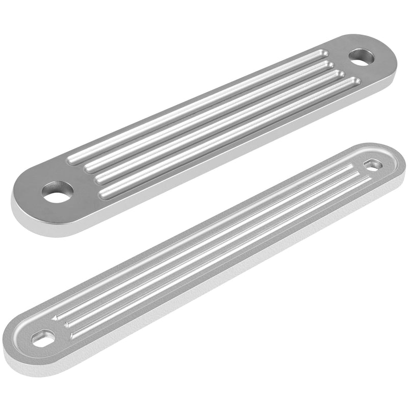Camoo TSP-1 & TSP-2DP Transom Support Plate Kit for Top Bolt Holes Standard and Lower Bolt Holes Standard (12" x 2" & 15" X 2"), 3/8" Thickness Cast Aluminum, 2 Pack