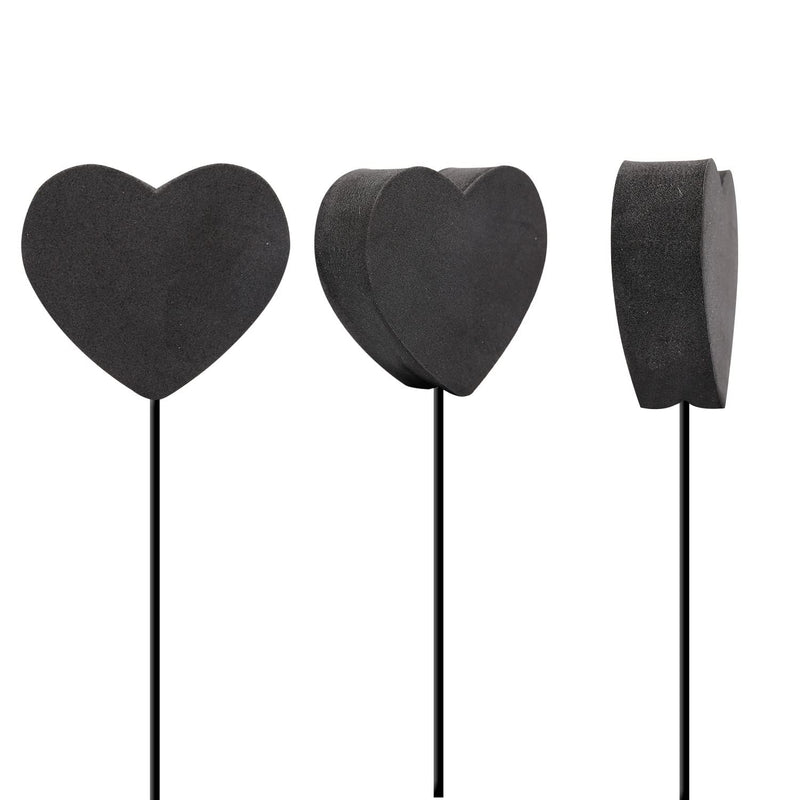 YGMONER Heart-Shape Star Car Antenna Topper - Easy to Find Car in The Parking Lot - Antenna Ball (Black Heart) Black Heart