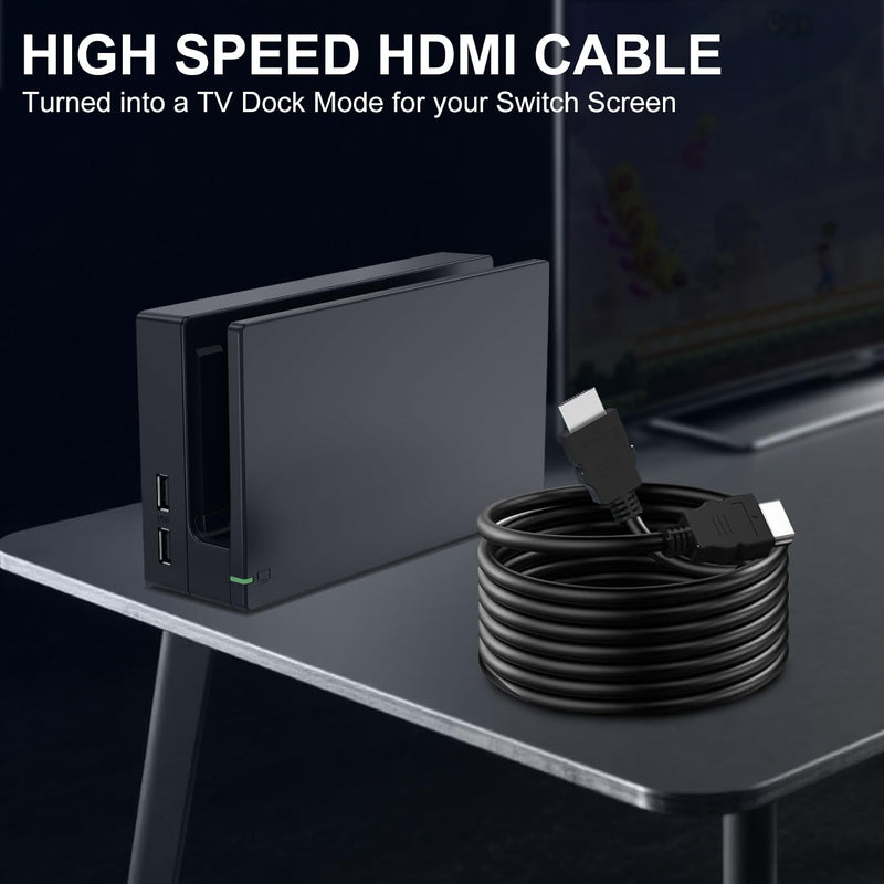 TV Dock Station for Switch,Replacement 3 in 1 Switch TV Docking | Station Set with Original IC Module, AC Charger, 1080P HDMI Cable Accessories for Switch Console