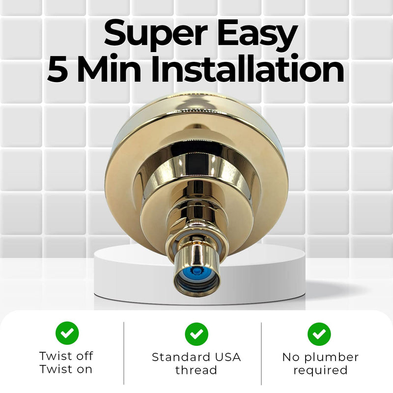Water Saving High Pressure Bathroom Shower Head - Transform Your Shower Experience with our Luxury Shower Head - Low Carbon Footprint - Environmentally Friendly - Better USA Chrome Shower Head