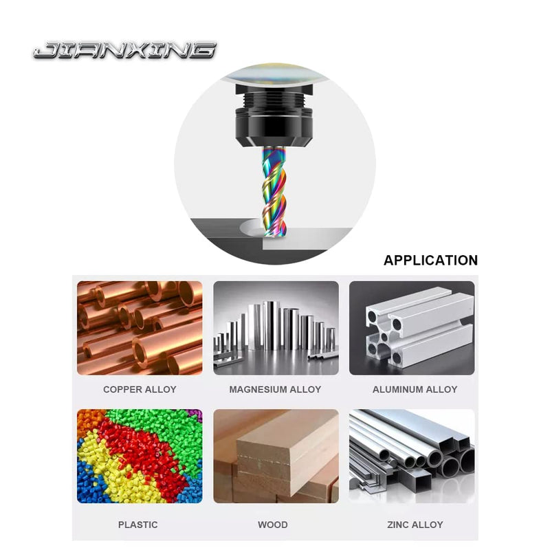4mm Carbide Square End Mill for Aluminum & Copper Applications, 3-Flute, HRC 55 Deg, 4mm Cutting Diameter, 50mm Length, High Feed U-Type Design, for Roughing and Finishing (3 Pieces) 4mm (3 Pieces)
