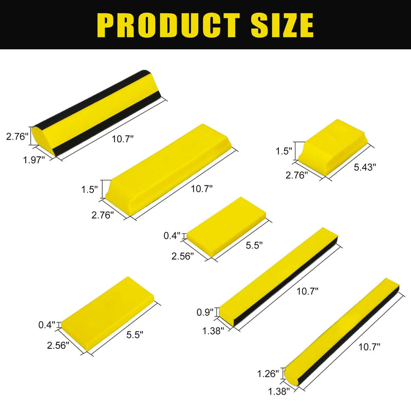 Sanding Blocks Auto Body, auto body sanding block, Hand Sanding Block Set 7pcs, Sanding Blocks Auto Body Replaces Sanding Block, fit for Woodworking, Automotive Body and Crafts Polishing 7