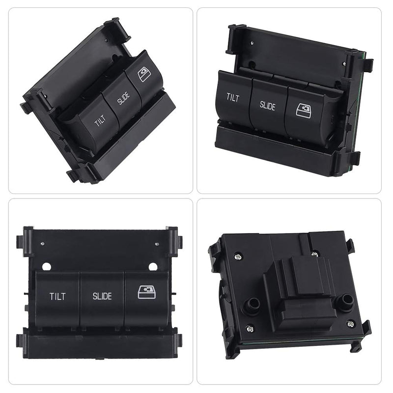 Overhead Console Switch, Push Button Actuator, Manual Operation, Black, Compatible with Ford F150 2009-2017, F250-F550 Super Duty 2011-2017, Replacement for 9L3Z15B691DA, SW6643