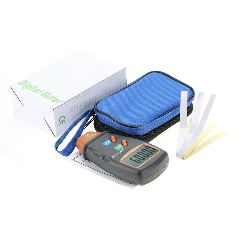 Digital Tachometer, ABS Plastic ‑2234C+ Non- Handheld Digital LCD Photo Tachometer Mini RPM Tester Meter, Clear LCD Display Auto Range Low Battery Indication