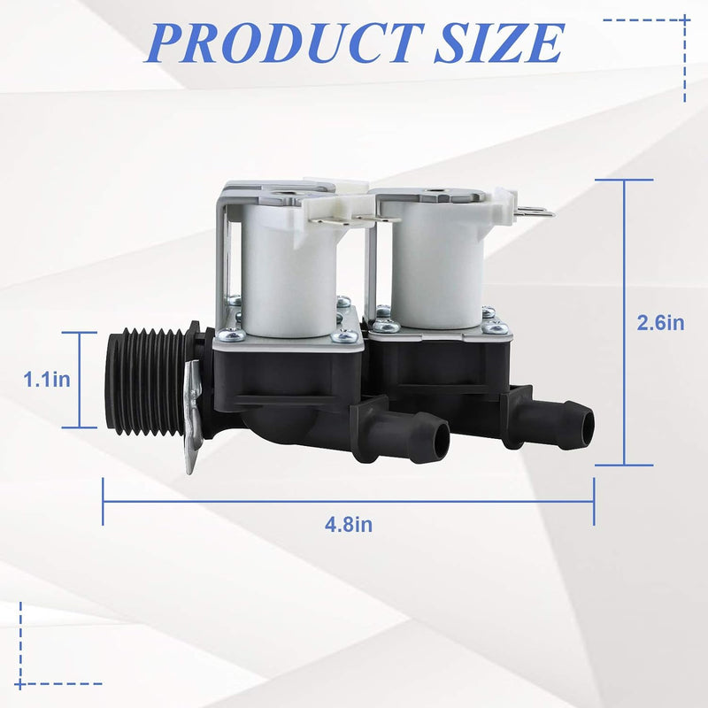 OE.M 5221ER1003A 5220FR2075L Water Inlet Valve Replacement for LG Tromm & Ken.more Front Load Washers - Replaces 5221ER1003C 5221ER1003D Assembly by TOMOON