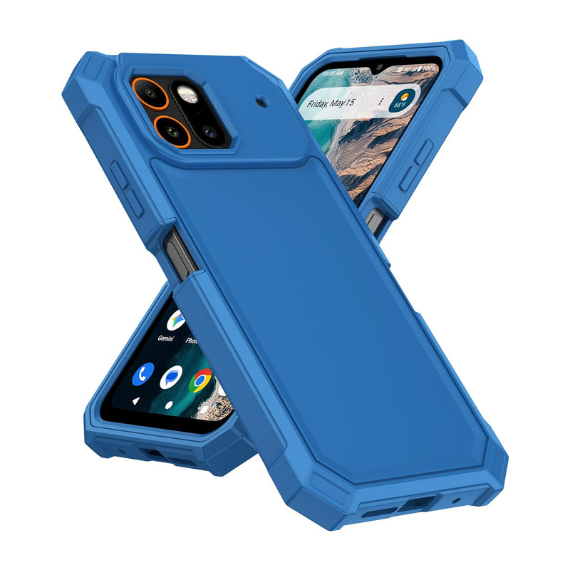 for ATT Trek Phone Case with Screen Protector Blue | Full Body Protection Front PC Back Soft Silicone Bumper,Heavy Duty Protection Shockproof Corner
