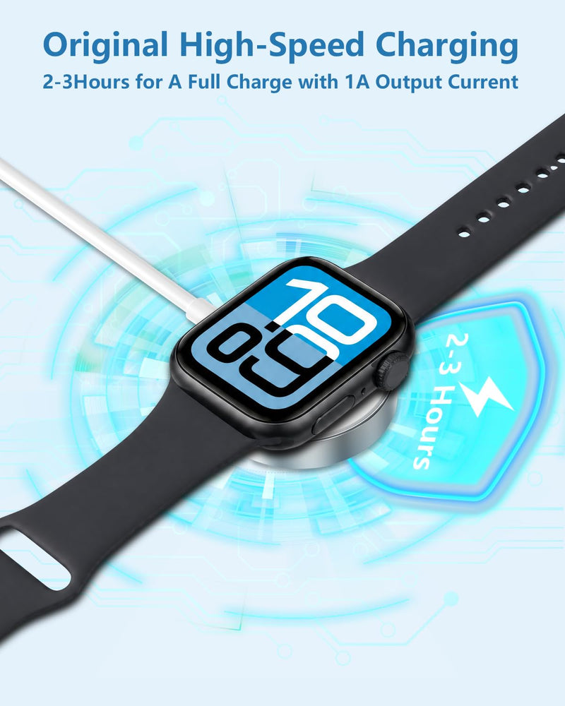 Apple MFi Certified 2Pack Magnetic Charging Cable for Apple Watch Charger | Stuffcool 6.6FT USB C to iWatch Portable Wireless Fast Charging Cord for Apple Watch Series Ultra/11/10/9/8/7/6/SE/5/4/3/2 Cream White