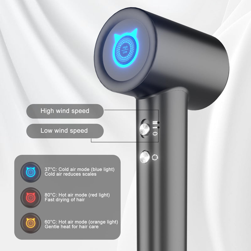  [AUSTRALIA] - SZO Professional Hair Dryer Ionic Hairdryer 400 Million Negative 110, 000 RPM High Speed Brushless Motor Blow Dryer for 2min Fast Drying Salon 57dB Low Noise Travel Hairdryers for Women and Men