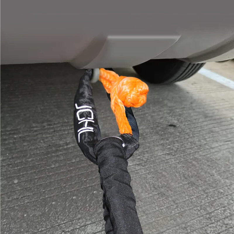 Soft Shackle Synthetic Road Recovery Rope 1/2' X 23 Inch 56000LBS Breaking Strength Tow Shackles for Sailing SUV Off Road Towing ATV Recovery 2 Pack 2xSoft Shackles