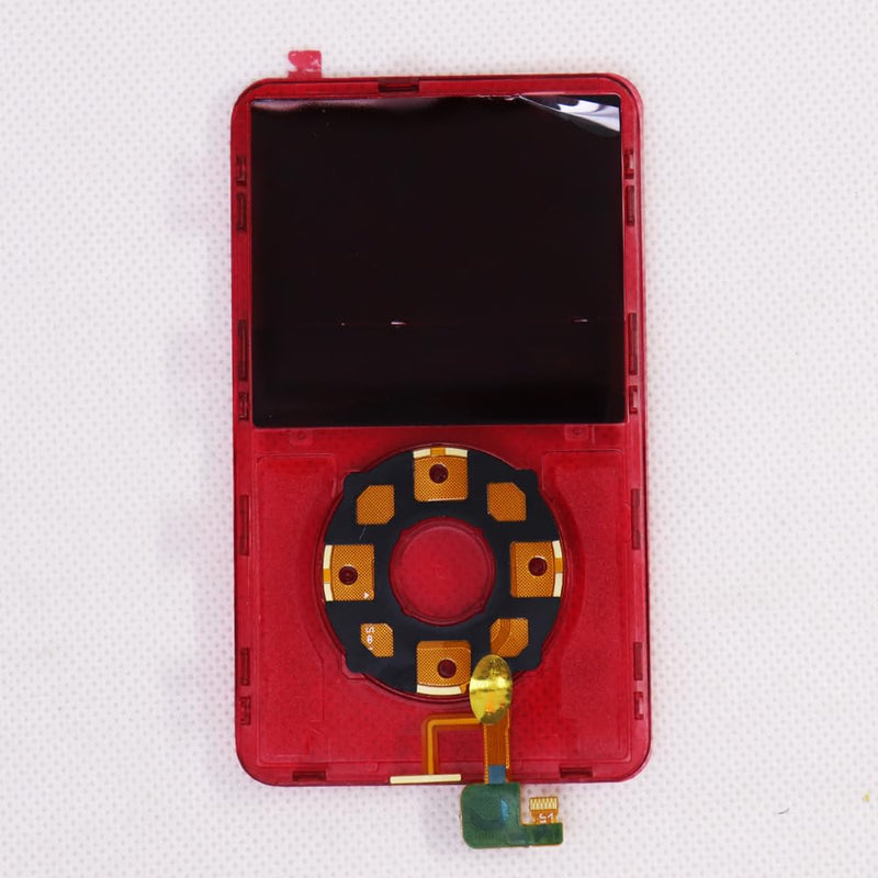 Clear red faceplate with clickwheel with Button Key for iPod Video 5th gen 30GB 60GB 5.5th gen 30GB 80GB Plastic housing case