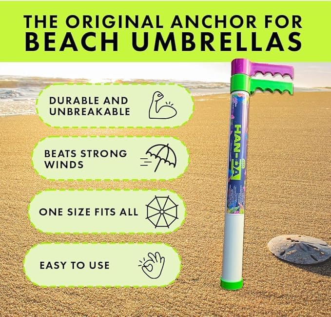 HAN-DA Beach Umbrella Sand Anchor - Portable Sand Remover & Digger Tool, Sand Hole Digger, Watch the Video for Proper use. If it Comes Apart from overstretching, it’s not Broken