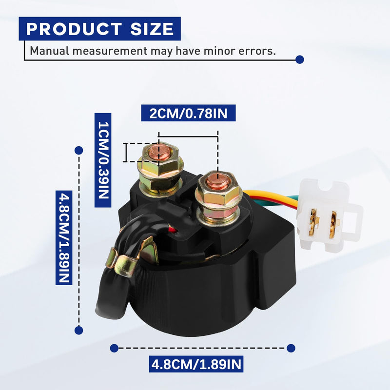 Starter Solenoid Relay for Yamaha YFM350 Warrior 350 1987-2004 Big Bear 350 1987-1999 Moto-4 350 1985-1989 Wolverine 350 1996-2005