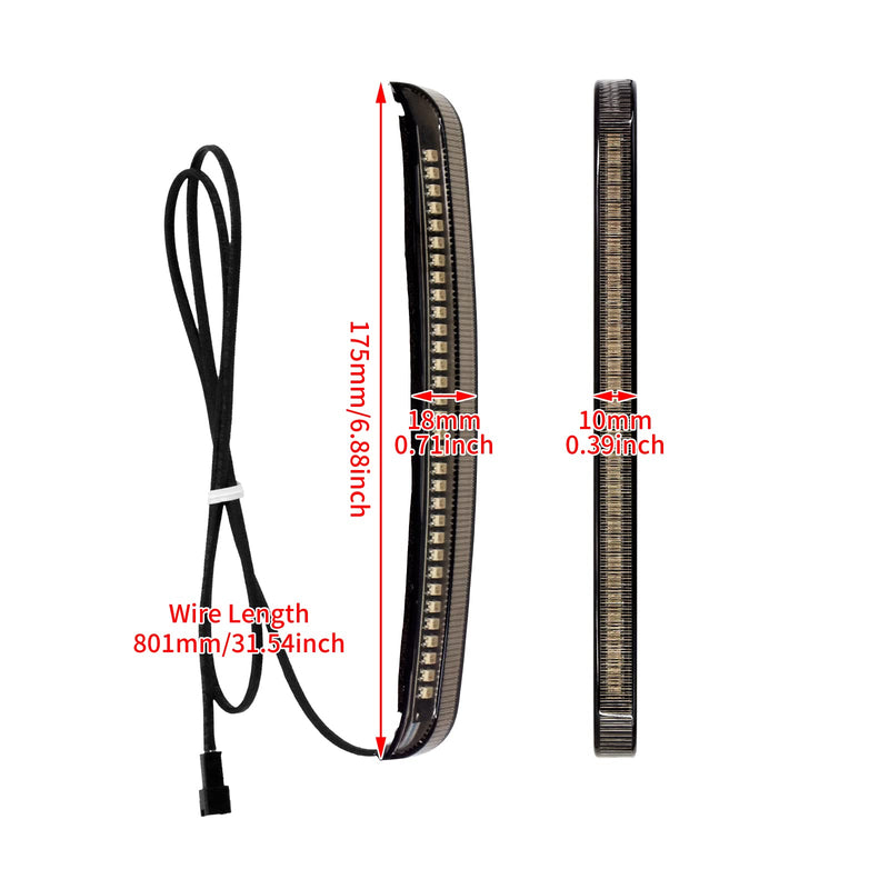 HDBUBALUS Smoke Saddlebag Tail Light LED Running Brake Sequential Turn Signal Lamp Fit for Harley Touring Street Gilde Road Gilde Road King Electra Glide Ultra Limited 2014-2023 Smoke Lens