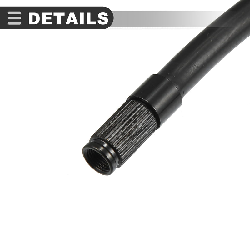 Motoforti Universal Tire Inflator Hose Adapter, Tire Inflator Extension Hose Chuck Adapter Air Pump Tube Tire Valve Connection Pipe, 80cm Length, Copper Rubber, Black, 1 Pc