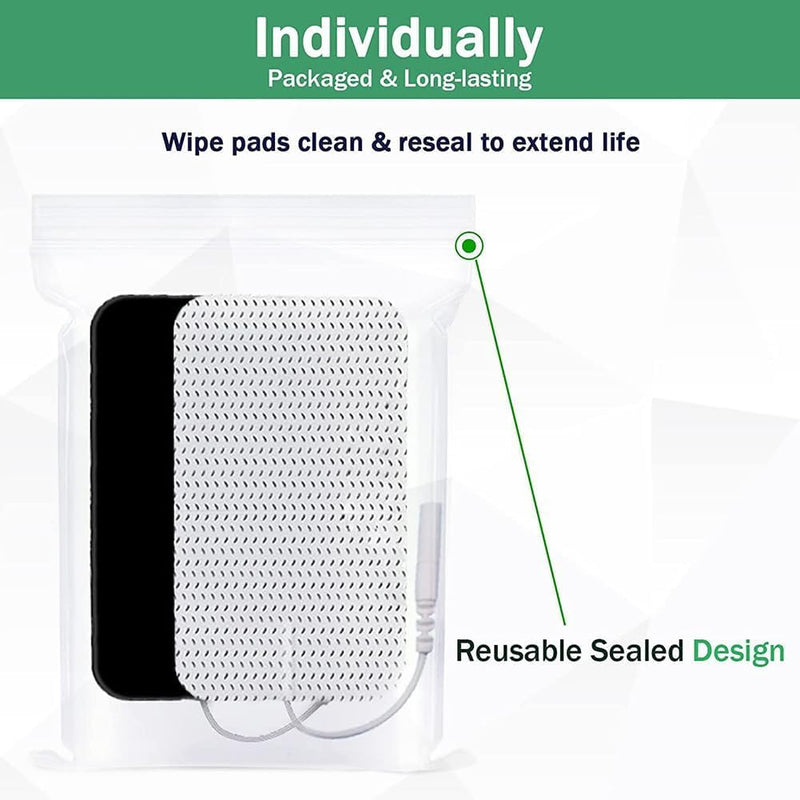 Tens Unit Electrode Pads 2"X4" 24Pcs Reusable 3rd Gen Upgraded Self-Stick Large Rectangular TENS Pads Replacement Compatible with TENS 7000, AUVON, Etekcity, TENKER, HealthmateForever TENS 2x4",24Pcs