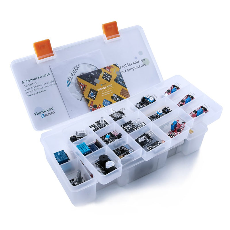 ELEGOO UNO Project Super Starter Kit & ELEGOO Upgraded 37 in 1 Sensor Modules Kit