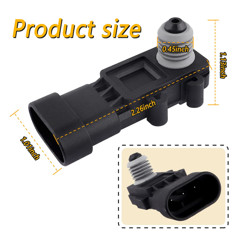 Fuel Tank Pressure Sensor OEM#16196060,16238399,12219388,Fuel Pressure Sensor Compatible with Chevy,Buick,GMC,Cadillac,Oldsmobile,Hummer,Pontiac,Professional Car Accessories(for GMC) for GMC