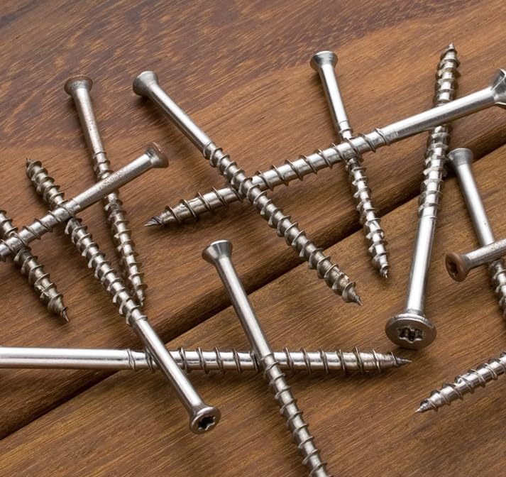 Simpson Strong-Tie T08162WP1 Deck-Drive DWP Wood SS Screw — #8 x 1-5/8 in. T20, Flat Head, Type 316 (1 lb.)
