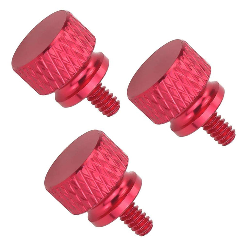 (10 Pack) Anodized Aluminum Computer Case screws (6-32 Thread) for Computer Cover / Power Supply / PCI Slots / Hard Drives DIY Personality Modification & beautification (Red)
