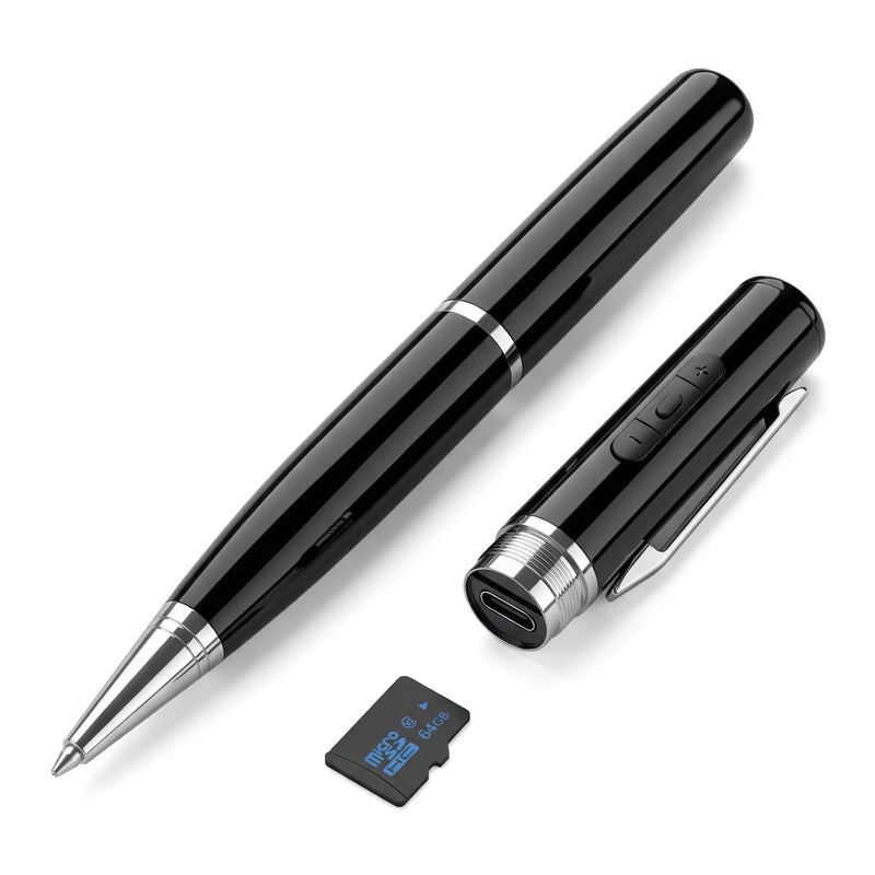 64GB Voice Recorder Pen, One-Touch Recording & MP3 Player, HD Noise Reduction, Playback While Writing, Ideal for Business Meetings, Interviews, Students