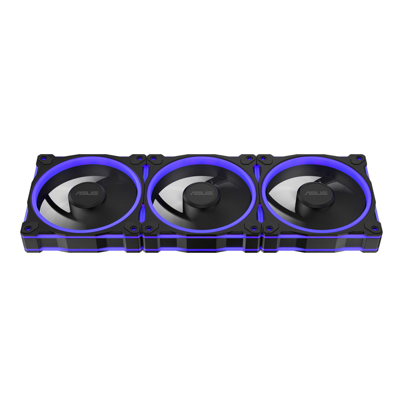 ASUS Prime MR120 ARGB Fan Black Triple Pack, 28mm Extra-Thick Frame, Quiet, high-Performance Cooling with PWM, 20 ARGB LEDs with Dual-Sided Frame Lighting, Aura Sync, 2 Year Warranty 3 Pack MR120 ARGB|Black
