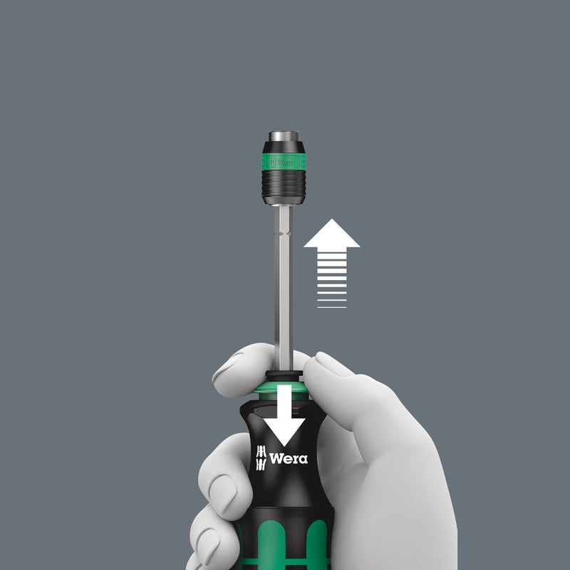  [AUSTRALIA] - Wera - 5051025001 KK 26 7-In-1 Bitholding Screwdriver with Removable Bayonet Blade (SL/PH/SQ) Silver