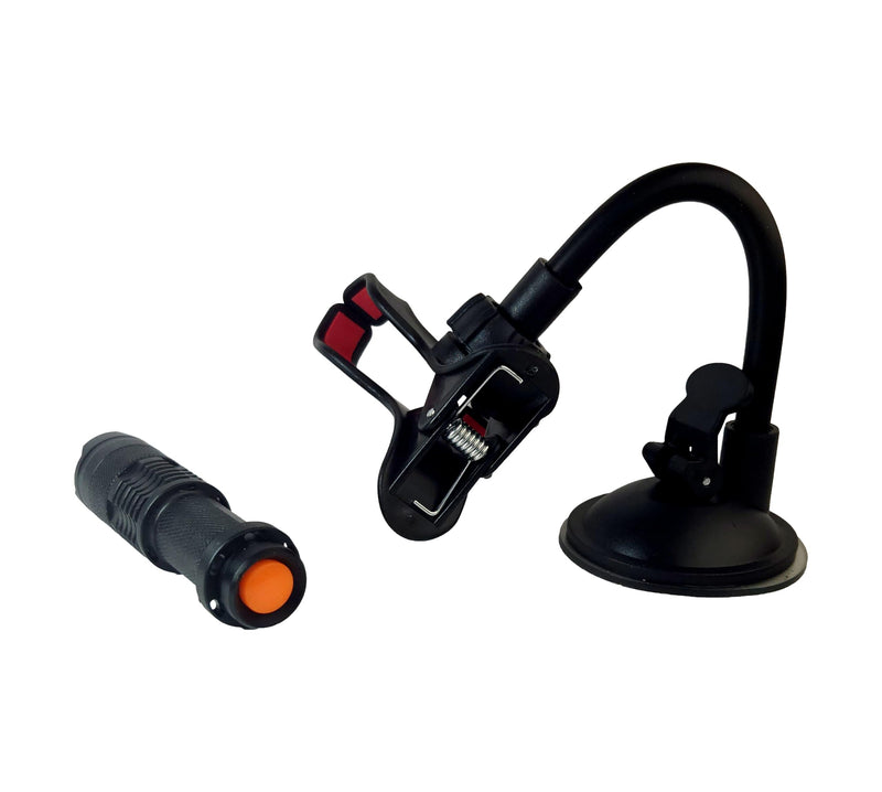 Windshield Repair UV Light - Ultraviolet Flashlight Rock Chip Glass Repair - Including Suction Cup Mount with Lever - Hands Free Windshield Repair Resin and Pit Filler Curing Tool