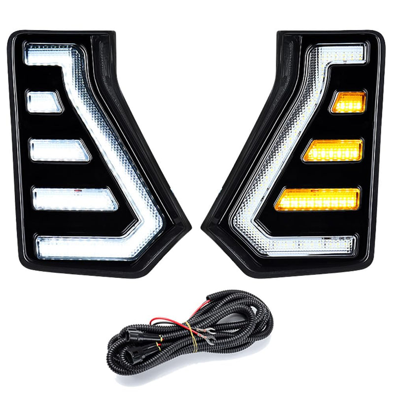Astra Depot 2pcs Driver & Passenger Side 2024 2025 Tacoma LED Light Turn Signal DRL Daytime Running Light Sequential Flash Signal Lamp w/LED Molding Compatible with 2024-25 Toyota Tacoma