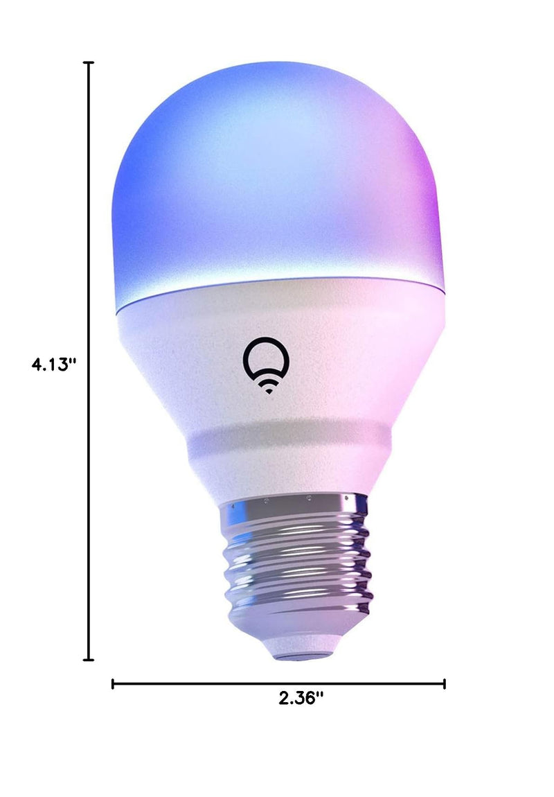 LIFX Color Smart Light Bulbs (2-Pack) A19 E26, Matter Compatible RGB + Tunable White (800 Lumens), WiFi Dimmable Color Changing (2.4GHz), Compatible with Apple HomeKit, Alexa & Google 2 Count (Pack of 1) 60W Equivalent