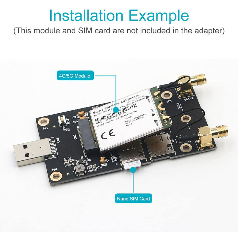 NGFF(M.2) to USB 3.0 Adapter with Dual Nano SIM Card Slot