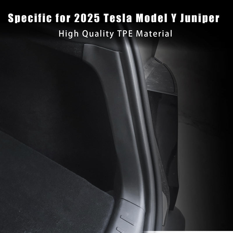 2Pcs Rear Trunk Side Protector for Tesla Model Y Juniper 2025-2026 - TPE Anti-Scratch Cover, Precision Fit, No Tools Installation, Model Y Juniper Interior Accessories 2025 Model Y 2025-2026