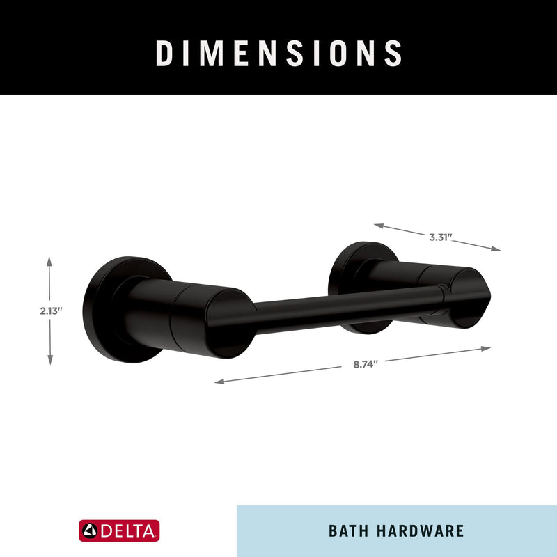 Delta Pivoting Toilet Paper Holder | Matte Black | Wall Mount | Nicoli Bathroom Accessories