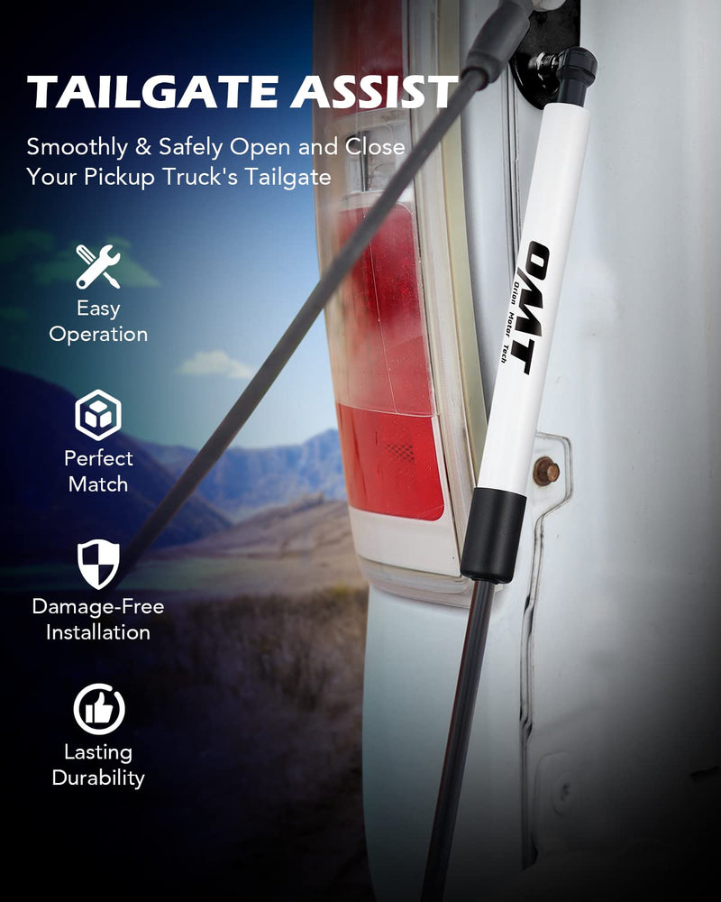 Orion Motor Tech Truck Tailgate Assist, Pickup Tailgate Lift Assist Kit Compatible with Ford F150 2015 2016 2017 2018 2019 2020 2021 2022 2023 2024 2025, F150 Truck Pickup Tailgate Shock Absorber White