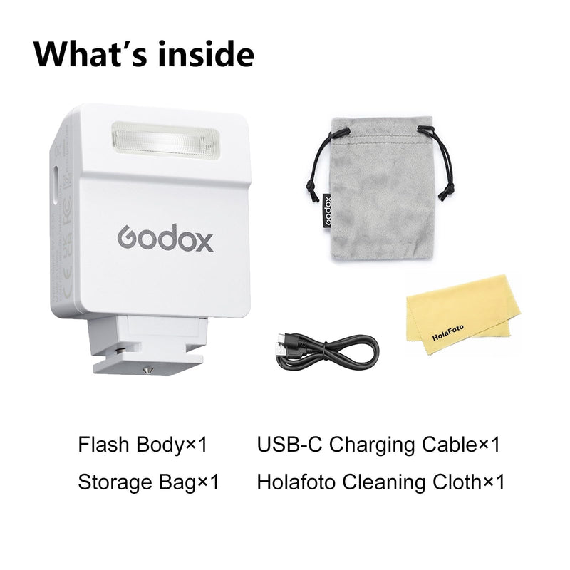 Godox iM22 White Camera Flash for Canon Sony Nikon Fuji Panasonic Olympus Pentax and Other DSLR Cameras with Standard Hot Shoe,3s Recycle Time,440 Full-Power Flashes