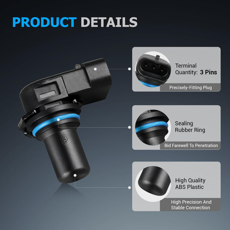 OTO-K Camshaft Position Sensor Compatible with Kia Sorento Sedona Borrego Amanti,Hyundai Sonata Santa Fe Genesis Coupe Azera Veracruz Entourage,Replace#PC754 1800584 907826,Set of 2 PC754