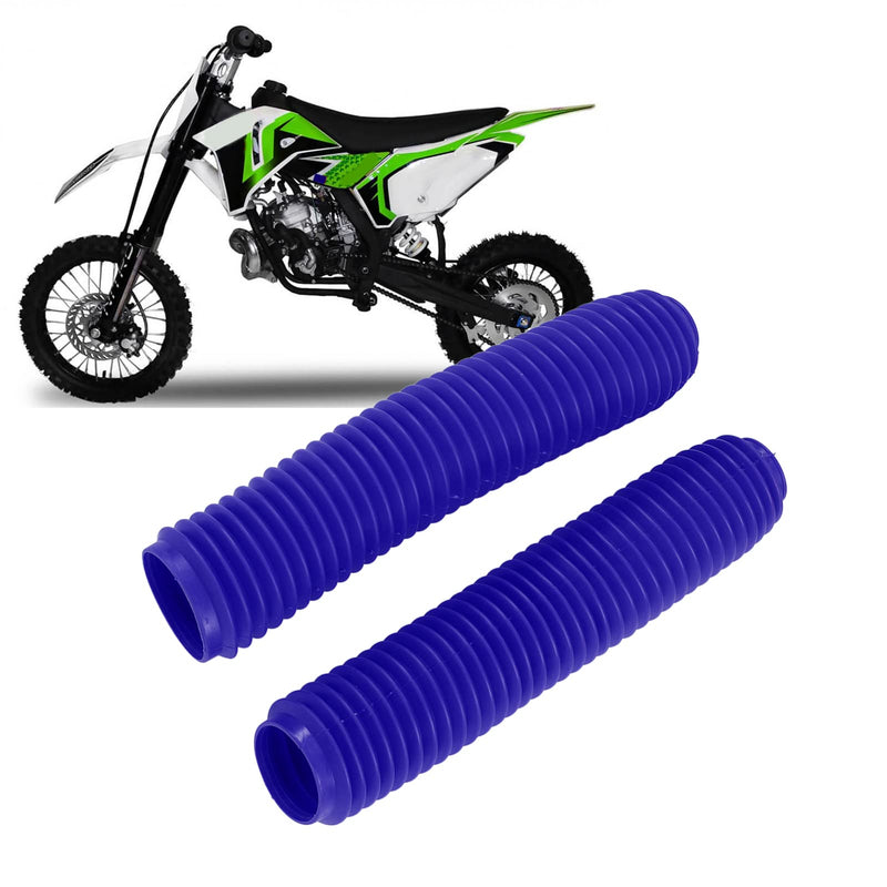 Motorcycle Shock Absorber Boots,Pair Motorcycle Front Fork Shock Boots Dust Cover Replacement for RM125 DR250 DRZ400 400 (Blue) Blue
