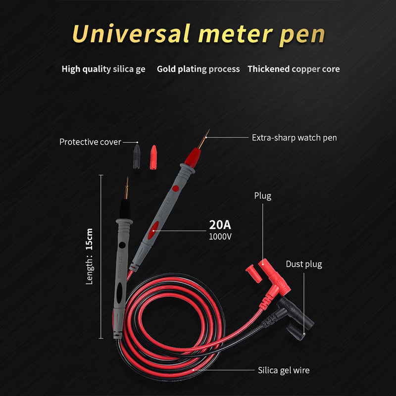 LED TV Backlight Tester, LED Strip Lamp Beads Repair Testing Tool with Gold Plated Pin and Power Cable 0-300V Adaptive Voltage, Measurement Instruments for LED Light, White